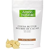 Cocoa Butter 0.5 lb / 230 g (Food Grade) - Pure Unrefined Raw - a Natural moisturizer for Body Face Hand Foot Nail Hair-Fresh