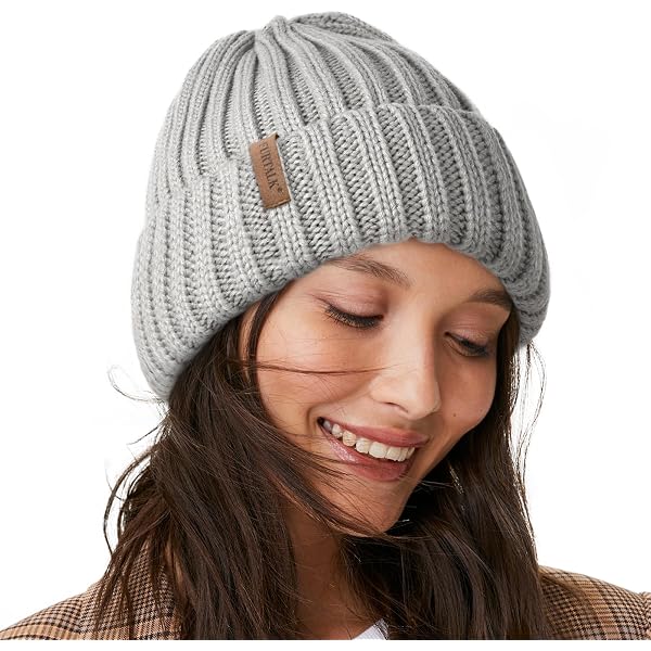 Beanies for Women Winter Baggy Skull Knit Hat Cap Cuffed  display picture 3
