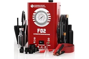 AUTTOPS Smoke Machine Automotive with Pressure Gauge, F02 EVAP Smoke Leak Detector Tester for Car & All 12V DC Vehicles in Vacuum, Fuel Diagnostic Pipe System, Built-in Air Pump (Oil Not Included)