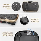 Dripex Vibration Plate Exercise Machine with Resistance Bands Gold view 6