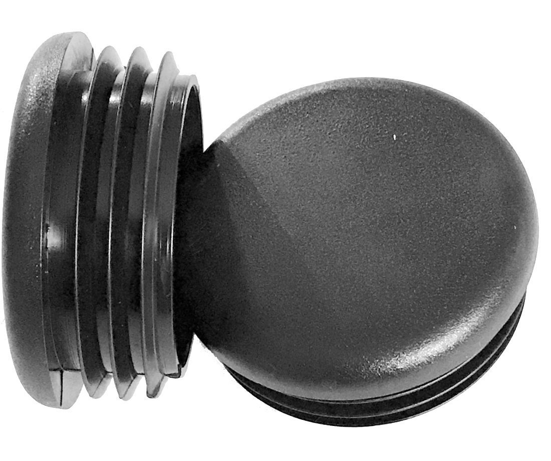 Photo 1 of (Pack of 4) Round Plugs 2-1/4" (10-14 Ga 1.99" to 2.08" ID) || 2.25 Inch OD Black Plastic End Caps | Office and Patio Furniture Finishing caps | Fitness Eqpt End Caps | Fencing Post Inserts | by SBD