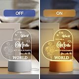 Buioata Gifts for Mum Engraved Night Light with Words USB Powered view 6