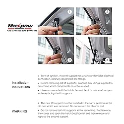 Maxpow Rear Window Glass Lift Support Gas Struts