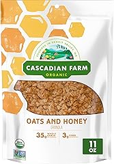 Cascadian Farm Organic Granola, Oats and Honey Cereal, Resealable Pouch, 11 oz