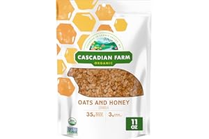 Cascadian Farm Organic Granola, Oats and Honey Cereal, Resealable Pouch, 11 oz