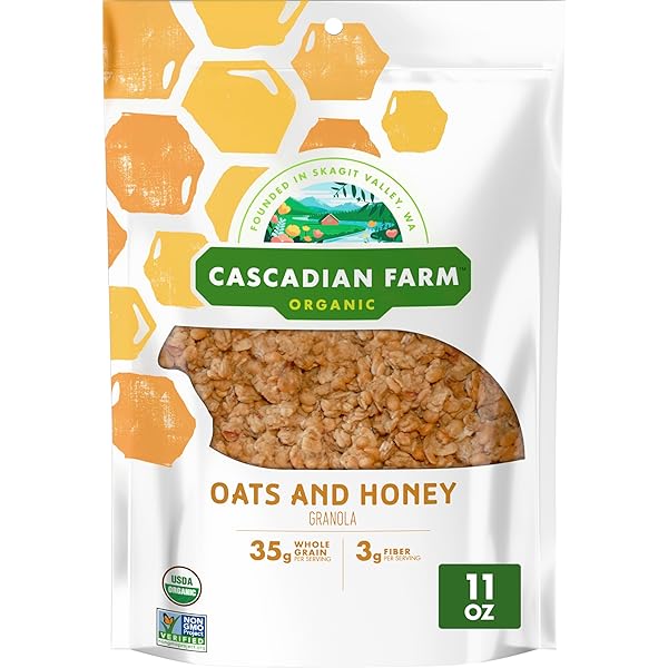 CASCADIAN FARM ORGANIC GRANOLA, OATS AND HONEY CEREAL,...