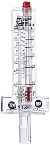 Blue-White Flowmeter for 1-1/2" PVC Pipe, Horizontal Installation