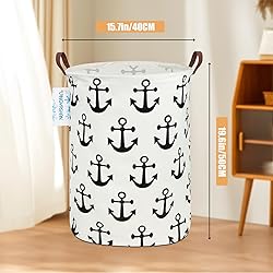 LANGYASHAN Laundry Basket Canvas Fabric Collapsible