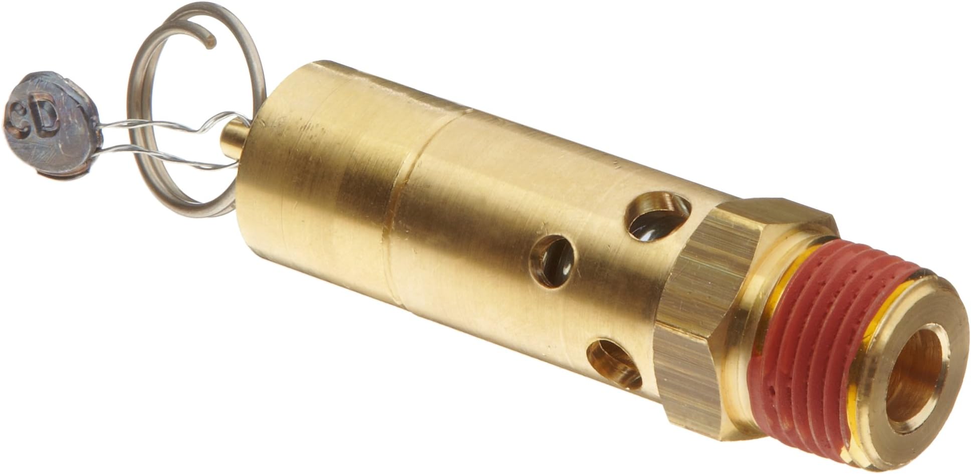 Control Devices SF Series Brass ASME Safety Valve, 125 psi Set Pressure, 1/2" Male NPT