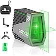 Laser Level, Gesture Sensing Self-Leveling Green Cross Line Laser with Pulse Mode, USB-C Rechargeable, Magnetic Bracket Rotatable 360 Degree, Hard Carrying Pouch, for Picture Hanging and Home DIY