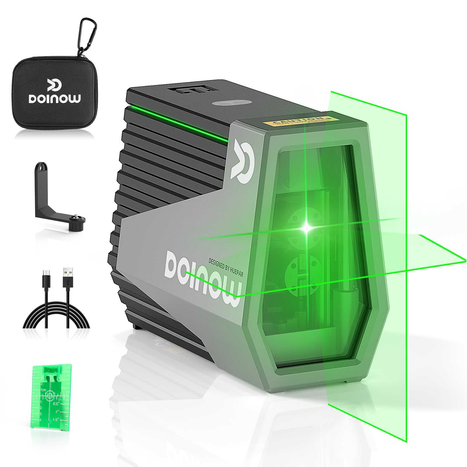 Photo 1 of Rechargeable Laser Level, Switching lines with gestures, Self-Leveling Laser Level with Pulse Mode, Green Cross Line Laser Level for Picture Hanging, Magnetic Rotating Stand, Carrying Pouch Included