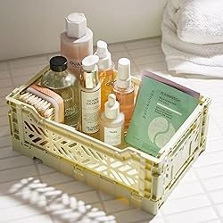 Aykasa Collapsible Storage Bins, Plastic Crate for