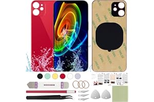 ReuWeu Back Glass Cover Replacement Compatible with iPhone 11 6.1" + Professional Tools (Red)