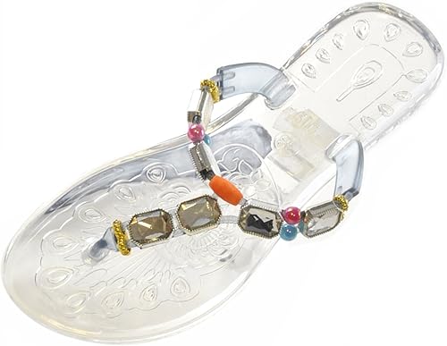 ladies jelly flip flops