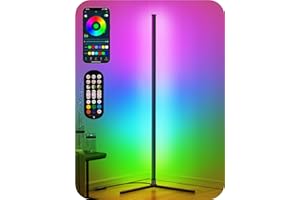 RIYO LED Corner Lamp, RGB Corner Floor Lamp with APP and Remote Control, 16 Million Colors & 68+ Scene Color Changing Ambience Light with Music Sync for Living Room, Bedroom, Gaming Room
