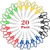 Scissors Bulk Set 20-Pack, Taotree 8" All Purpose Scissors for School | Comfort-Grip Sharp Shears for School Supplies Office Desk Home, Classroom Teacher Sewing Fabric Craft, Right/Left Handed