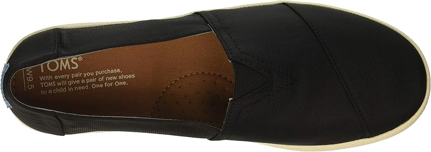 toms avalon black textured nylon