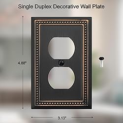 OKAWYC Single Duplex Outlet Light Switch Cover