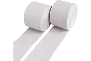 NGSIIOHUN White Crepe Paper Roll Party Streamers Decors for Birthday Wedding Festival Ornament Graduation Colorful Candyland Party Backdrop, Rainbow DIY Supplies, Art Crafts