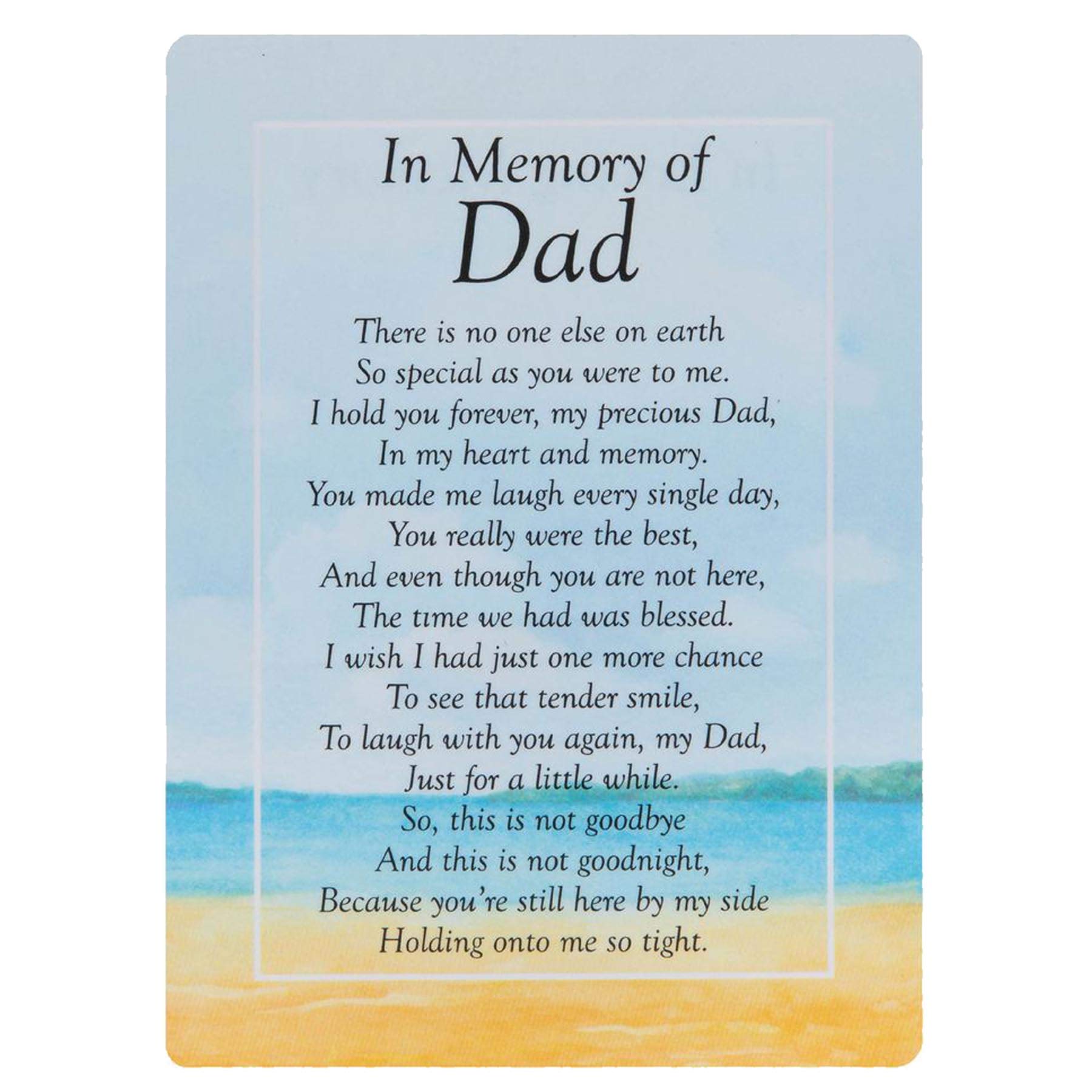 In Memory of Dad Waterproof Graveside Memorial Card - TY191