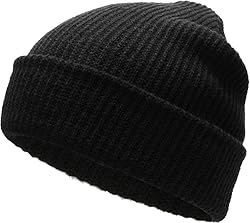 KBW-12 BLK Comfortable Soft Slouchy Beanie