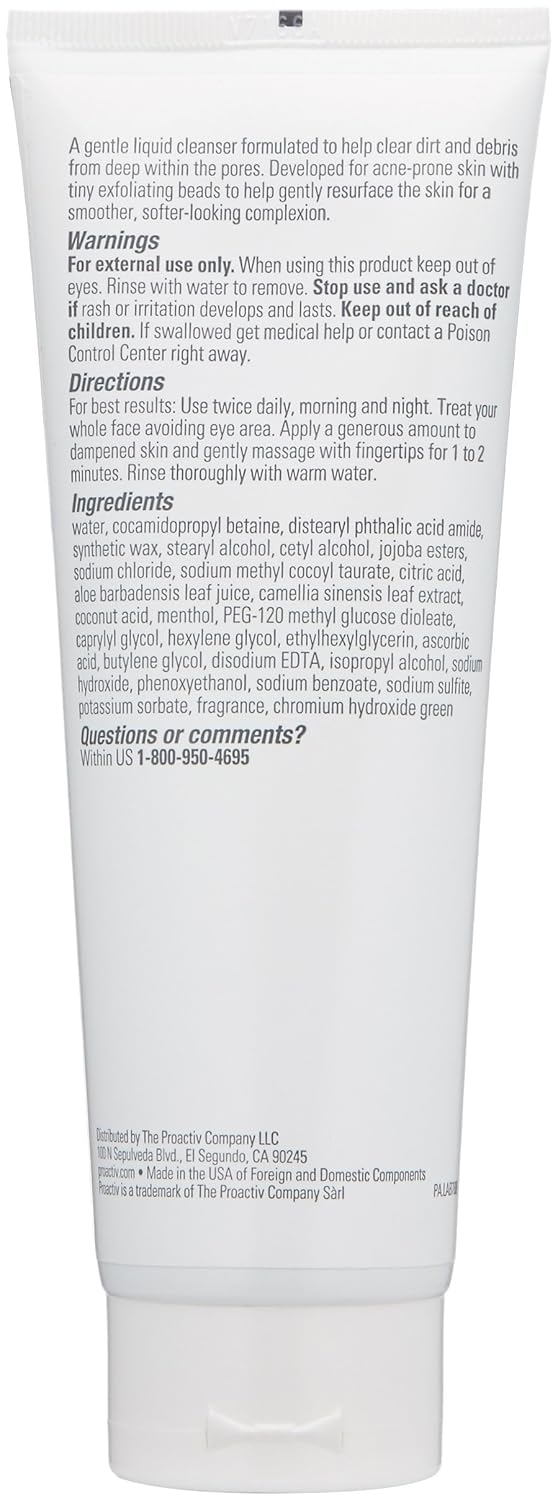 ProactivMD Exfoliating Face Wash - Gentle And Hydrating Facial Cleanser And Acne Treatment For Sensitive Skin, 6 oz.: Beauty