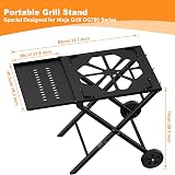 Raweao Woodfire Stand for Ninja OG701 Foldable BBQ Grill Stand view 2