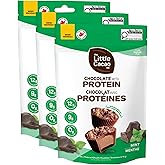 Protein Mini Cups Mint x 24, with Cocoa Nibs - 12g Protein, 9g Fibre, No Sugar, Non-GMO, Peruvian Cacao by The Little Cacao C