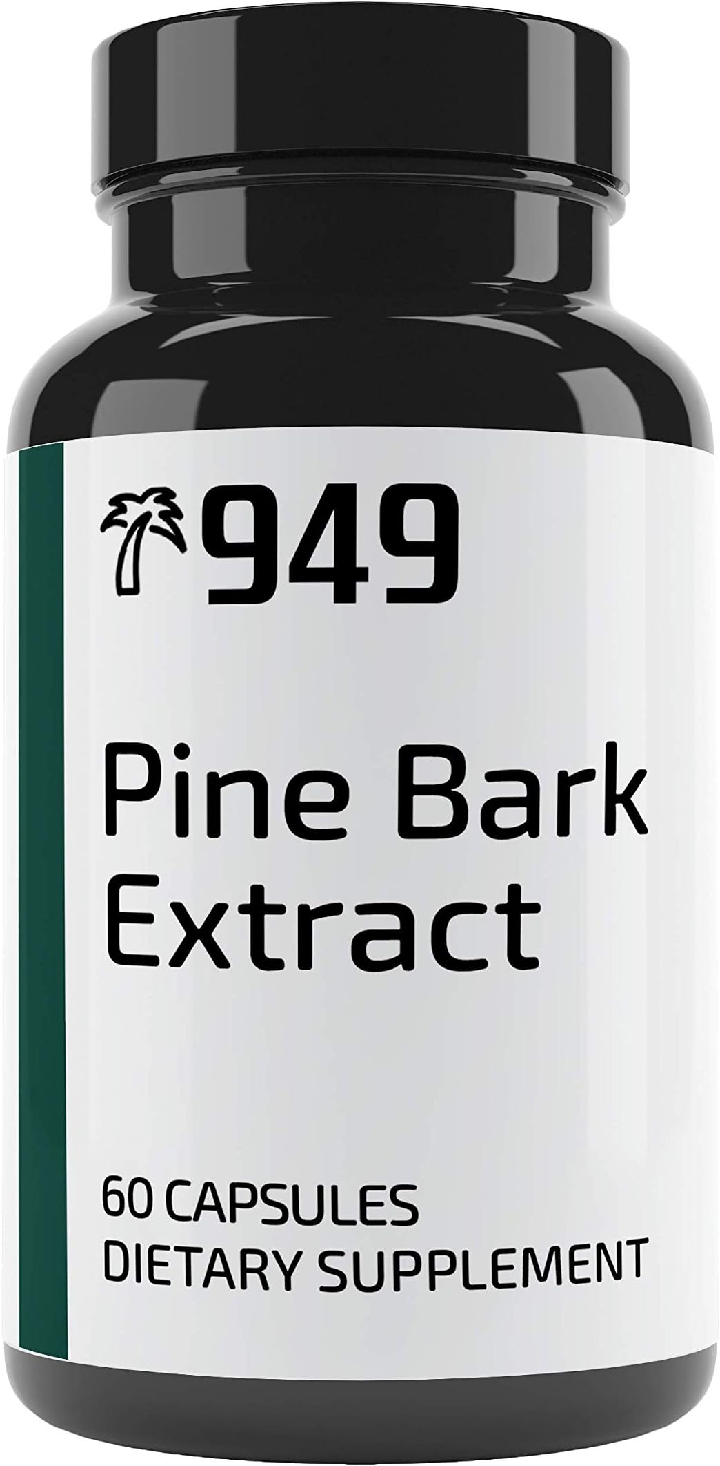 Pine Bark Extract, Under 10 Dollars, 60 Capsules, 95% Proanthocyanidins, Heart & Circulatory Health, No Additives or Fillers, Lab-Tested for Purity, Made in USA, 949*