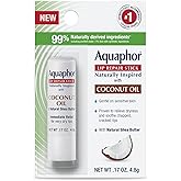 Aquaphor Naturally Inspired Lip Repair Stick with Coconut Oil and Natural Shea Butter, Hydrating Lip Balm Immediately Relieve