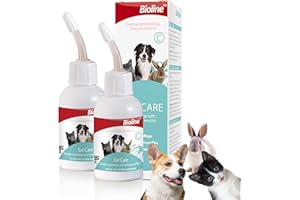 2PCS Pet Ear Cleaning Solution for Dogs, Cats & Rabbits,Pet Ear Cleaner Drops for Itch, Head Shaking, Discharge & Odor, 50ML×