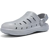 RUGGED SHARK Molded Clog for Adults/Kids, Lightweight EVA Clog with Swivel Ankle Strap