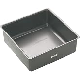 MasterClass KCMCHB35 23 cm Deep Cake Tin with PFOA Free Non Stick and Loose Bottom, 1 mm Carbon Steel, 9 Inch Square Pan, Grey