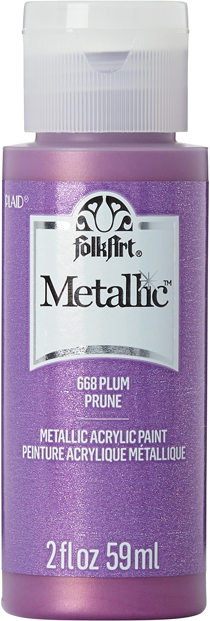 Folk Art Metallic Acrylic Paint in Assorted Colors (2 oz), 6102, 2 Ounce plum — image 1