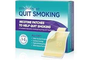 Quit Smoking 3-in-1 Nicotine Patches, Transdermal System Nicotine Patch Step Down System - 21 mg, 14 mg, 7 mg, Easy & Effecti