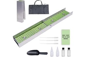 DIGNEW Mini Foldable Sluice Box Gold Panning Kit, 24" Portable Aluminum Alloy Gold Mining Equipment Set, Includes Scoop Shovel, Backpack & Accessories for Prospecting, Perfect for Beginners