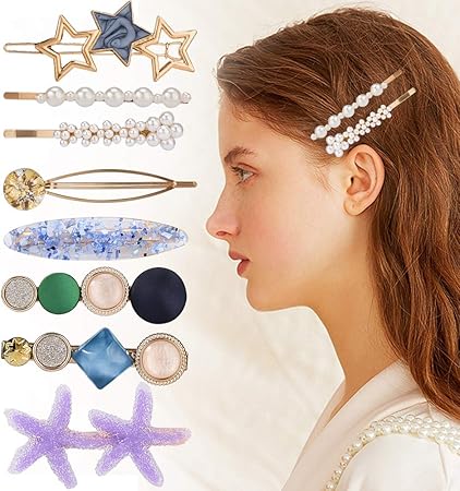 Amazon ヘアクリップ 8本セット 星ヘアピン ヘアアクセサリー ヘアピン前髪 可愛い おしゃれ ヘアピンセット 大人ヘアピン 髪留め 髪飾り レディース 普段使い 結婚式 パーティ誕生日 女性 Yisuya ヘアピン 通販