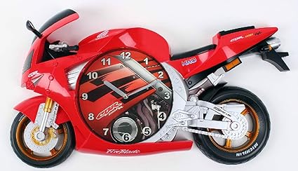 Amazon Co Jp Grand Madison バイク型 目覚まし時計 かっこいいスポーツバイク レッド ホーム キッチン