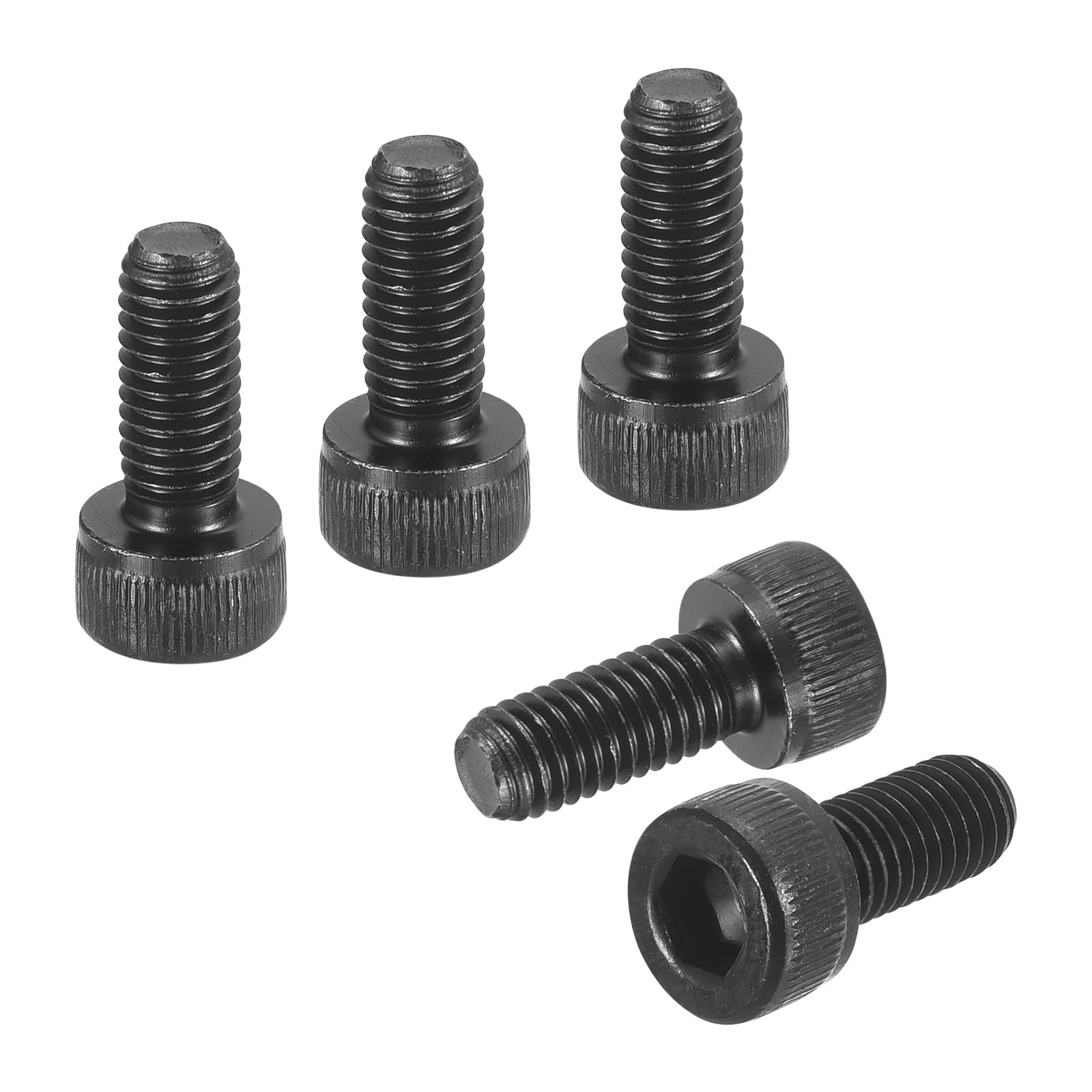 DTGN M5-0.8x10 Socket Head Cap Screws Bolts - 100Pack - Good for Road Bicycle, Mountain Bike, Auto, Motorcycle - Carbon Steel Hex Head Metric Screws, Black