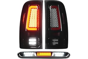 Tresound LED Tail Lights & 3rd Third Brake Cargo Lamp for GMC Sierra 1500 2007-2013 SLT, WT, SL, SLE, 2500 3500 HD 2007-2014 