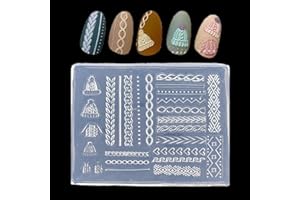 LIFOOST 3D Nail Art Silicone Mold with Sweater Pattern and Hat Line Embossed Decorations DIY Crafts