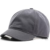 talajee Short Brim Unconstructed Soft Cotton Plain Baseball Cap Adjustable Washed Low Profile Dad Hat for Men Women