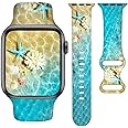 Cute Beach Watch Band Compatible For Watch 38mm 40mm 41mm 42mm Silicone Wristbands Strap Replacement for Women Unisex Gifts