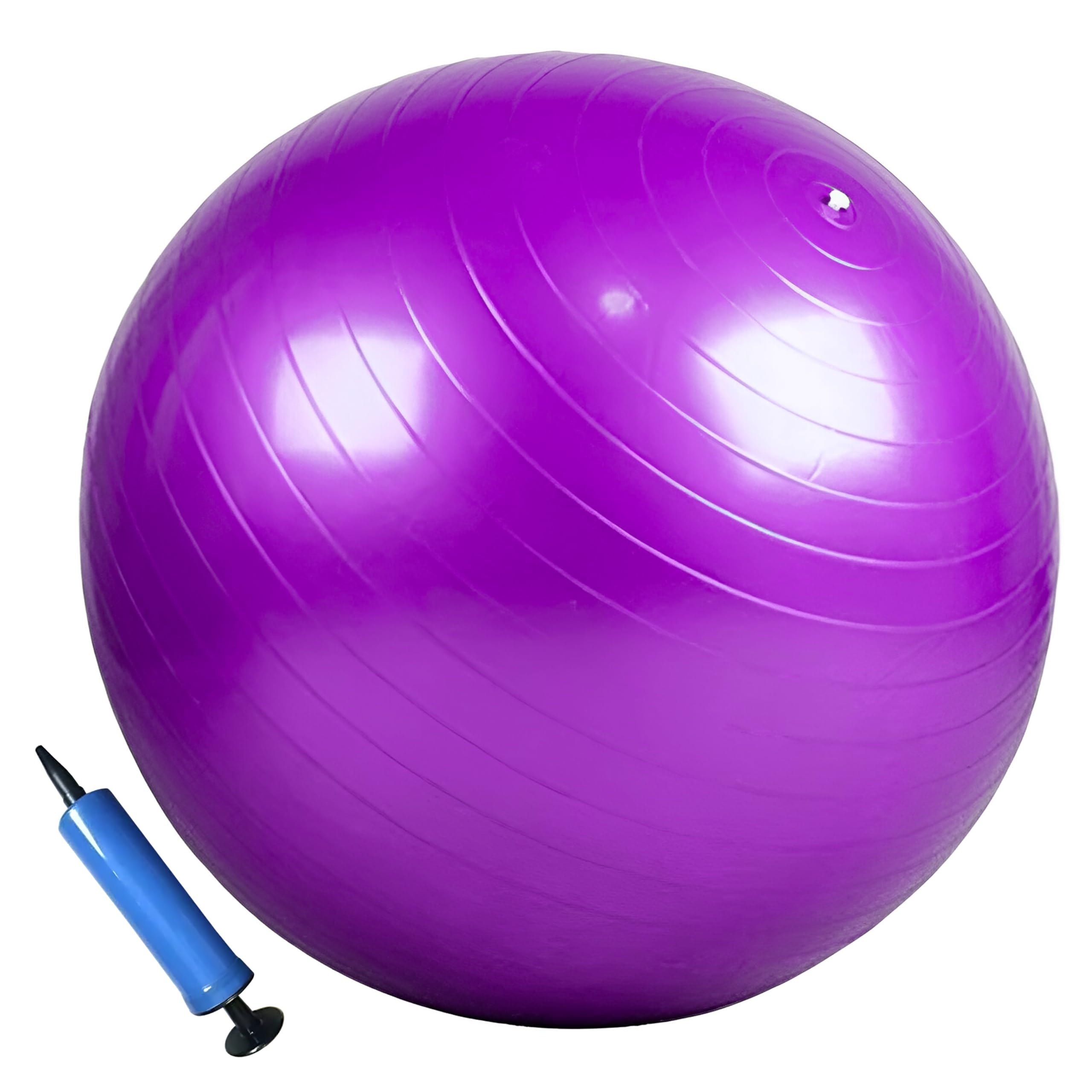 MantraRaj Anti-Burst Gym Ball 75cm- Exercise Birthing Ball Yoga Swiss Core Fitness core strength training, stretching, toning, resistance, Pregnancy And Labour With Hand-pump included (Purple)
