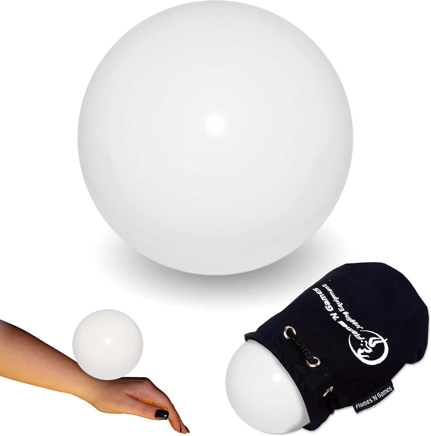 Flames N Games Juggle Dream Practice Contact Ball + Suede Bag - Image 3