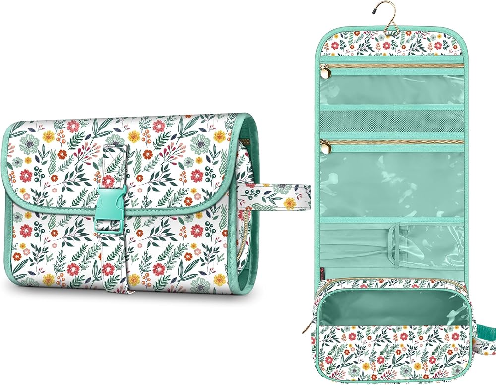 FINPAC Portable Toiletry Travel Wash Bag Large Water Resistant Hanging