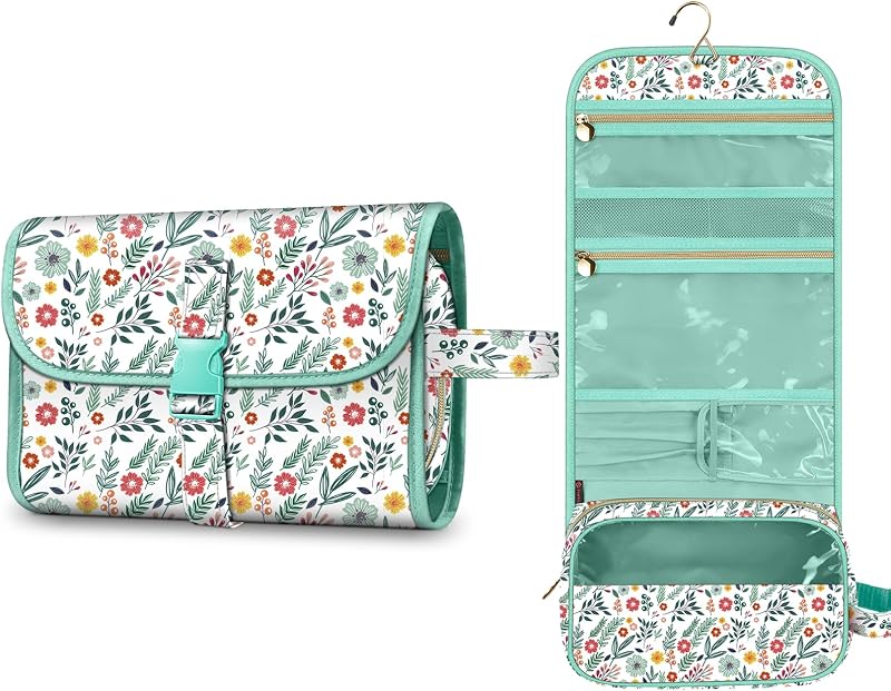 FINPAC Portable Toiletry Travel Wash Bag Large Water Resistant Hanging