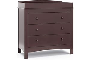 Graco Noah 3 Drawer Changing Table Dresser (Espresso) – GREENGUARD Gold Certified, Includes Interlocking Drawer System