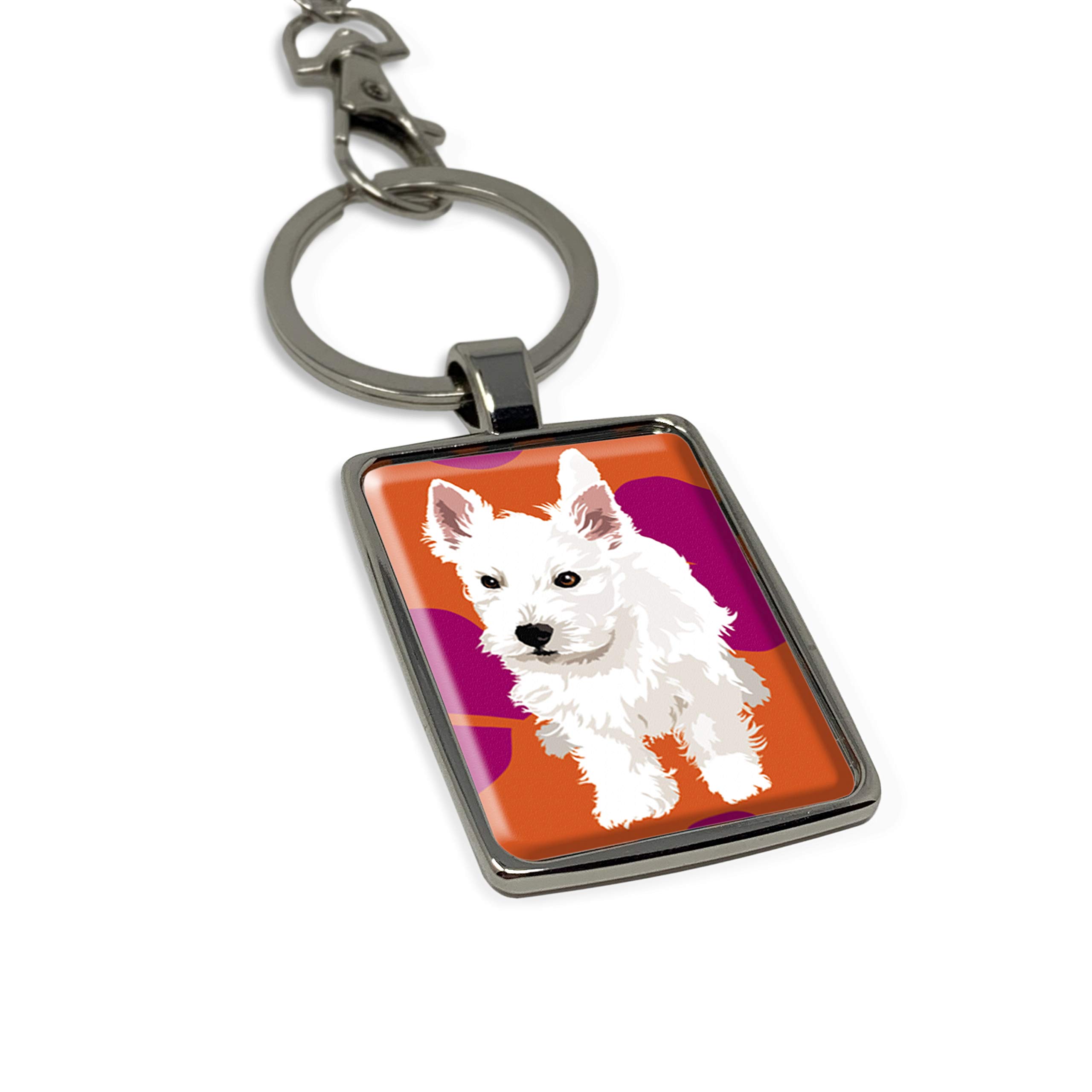 Westie Puppy Keyring Keychain Gift by Leslie Gerry