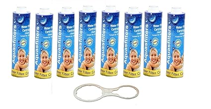 Aquafilter Phealthy Plastic Candil For Ro Purifier (9-Inch, White) - Set Of 8